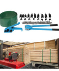 Heavy Duty Strapping Machine With 1000N Tension And 400Kg Break Strength, tools for securing pallets in a warehouse.