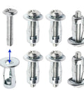 Heavy Duty Hollow Wall Anchors Set for Thin Walls M4 size, includes screws, ideal for hollow panels such as doors and RV walls, 20 piece pack