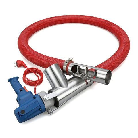 Portable Grain Suction Auger Pump With 276 Inch Screw Conveyor For Cement Fertilizer Gravel And Home Use with stainless steel inlet.