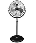 Industrial 20 Inch Drum Fan, Heavy Duty High Velocity Metal Pedestal with 5 Stainless Blades