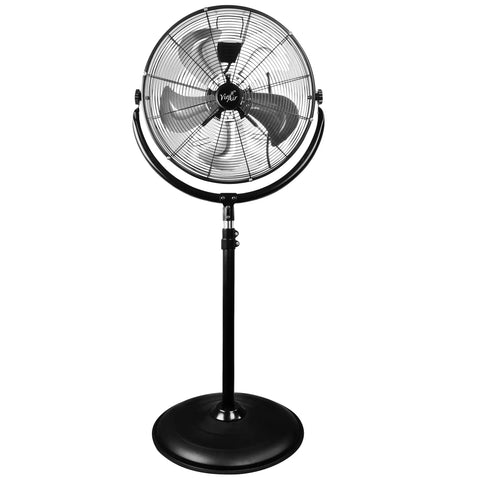 Industrial 20 Inch Drum Fan, Heavy Duty High Velocity Metal Pedestal with 5 Stainless Blades