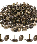 Top Shelf Antique Bronze Upholstery Tacks 200 Pcs 3/4 Inch Round Head Furniture Nails Plus Decorative Thumb Pins For Badass Diy Crafts And Vintage Home Makeovers Heavy Duty Metal Build in a pile with various angles.