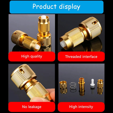 Ultimate 2-Pack Expandable Hose Repair Kit Featuring Solid Aluminum Faucet Adapters And Reliable Water Connectors For Outdoor Garden Maintenance And Quick Fixes Made Easy brass hose repair fittings shown with threaded interface