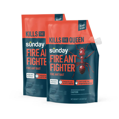Fast Fire Ant And Harvester Ant Killer Granules, Bio Based Ant Bait That Carries To The Queen, 2 Pack (2 X 1 Lb) bags