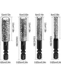 Upgrade Your Drill Game With This Hot Hexagonal Granite And Concrete Hole Saw Kit Featuring Enhanced Cooling Wax For Extended Lifespan Plus Integrated Polishing Handle For Smooth Profiling On Tough Projects. 6-12cm bits