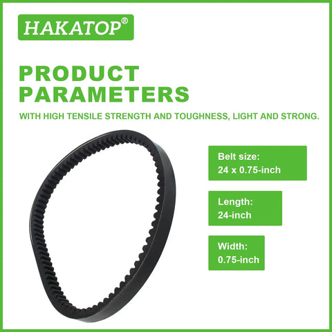 Heavy Duty Lawn Mower Conveyor Belt Replacement For Husqvarna RS800 Series RS800P SR800F RS800P And GT37401 showing belt size 24x0.75-inch