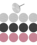 Portable Nail Care Kit With 80 150 240 Grit Sandpaper Discs For Dead Skin Removal, Foot File Sanding Sheets, Grab And Go Travel Friendly Nail And Foot Grooming Set For Home Or On The Go. 12 round sanding discs and metal holder