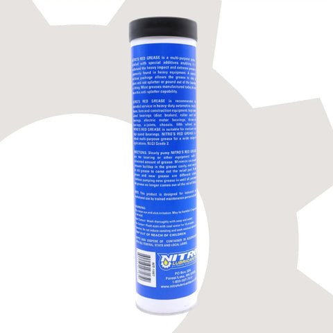 Back view of Lithium Complex Grease 14 Oz Tube For Automotive Racing Marine And Off Road Use Heavy Duty Extreme Pressure NLGI 2