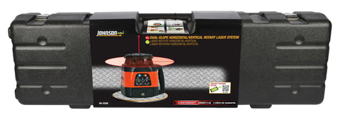 Self Leveling Dual Slope Rotary Laser Level For Indoor And Outdoor Use, Horizontal And Vertical Beams, Red Laser System Kit For Precise Wall And Floor Layout, Pro Grade Construction Laser Tool