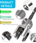 Close-up of Heavy Duty 1/2 Inch Pvc Pipe Threader Tool for Internal and External Threading, 40Cr alloy steel construction.