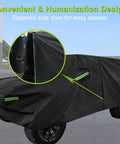 Waterproof All Weather Jeep Wrangler Cover For 2 Door Models 1987 To 2026 Outdoor Sun Rain Wind Snow Dustproof With Driver Door Zipper Black