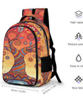 Dope Swirl Tree Moon Print Unisex Backpack with Large Capacity Durable Polyester Daypack for School Travel Hiking