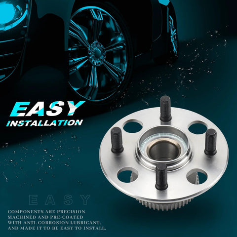 Rear Wheel Hub And Bearing Assembly For Honda Civic With ABS OEM Replacement, Four Lug, front view