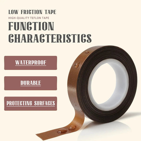 High Performance Real Smooth Glide Felt Tape Two Roll Brown Self Adhesive Low Friction Drawer Slide Strips showcasing waterproof characteristics.