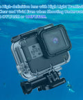 GoPro Hero 7 6 5 Waterproof Housing Case With Touchable Cover Bombproof 196ft 60m Submersible Shell action camera in ocean.