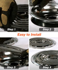 Installation steps for Electric Stove Burner Replacement Kit With Two 6 Inch ERS30M1 Burners And Two 8 Inch ERS30M2 Elements.