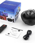 Star Projector With Bluetooth Speaker And App Control For Bedroom Night Light with box, remote, and user manual