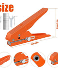 Beefy Five Sixteenth Inch Heavy Duty Single Hole Puncher with clear scale, shown in orange, size 15x9.5cm, with limiter and accessories.