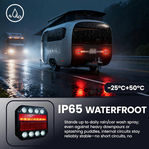 cigarette lighter trailer lights 7-Pin to 4-Pin Adapter with LED Tester 6 LED Indicators and Secure Tab car tire inflator Gooseneck Trailer Oval LED Light