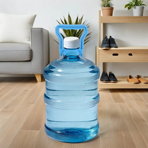 Vicasky Heavy Duty Water Bottle Handle Lifter With Non Slip Grip Works For Buckets And Gallon Jugs Sturdy PP Utility Carrier with blue handle.