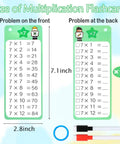 Multiplication Flash Cards 0-12 Set With 15 Double Sided Cards Dry Erase Markers Ring Binder Chart for Classroom Learning