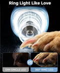 Premium 7 Speed Quiet Pet Nail Grinder For Dogs And Cats Featuring Low Vibes And A 360 Degree Led Ring for optimal claw trimming.