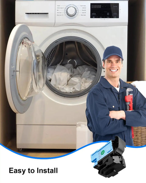 Heavy Duty 110V Washing Machine Door Lock For Lockdown Safe Washes, Keeps The Door Locked Through Every Cycle, Stops Water Leaks And Accidental Openings, Easy Install, Built Tough, Fits GE Haier WH01X28354, washer door lock