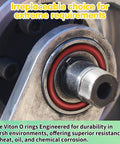 Heavy Duty High Temp Viton O Ring Kit Pro Grade 396Pcs Metric Seals Set In 30 Sizes installed on metal machinery