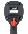 Built Like A Tank Black Pneumatic Impact Wrench With Three Quarter Inch Drive and handle details including power control.