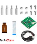 Turn Your 12.3MP IMX477 HQ Camera Into USB Webcam With This CSI To USB UVC Adapter Board For Raspberry Pi And More No Driver Install Needed Plug And Play Ready Great For Laptops PCs Android Devices, showing components and circuit board.