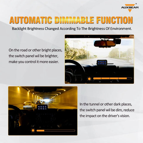 8 Gang Switch Panel BA80 Universal Circuit Control Relay Box for Cars with Automatic Dimmable LED On Off Touch Switch Pod