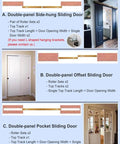 Smooth Glide Cabinet Sliding Door Kit With Double Rails For Kitchen And Wardrobe Interior Bypass Barn Door Hardware Wall Mount System displayed in various installations.