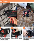 How to use Heavy-Duty Rebar Tying Machine With Battery And Charger for Steel Ironing 4-45mm Bars with detailed steps.