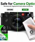 Premium OLED Cleaning Cloth For High End Screens 12 X 16 Inches Ultra Soft 0.5 Denier Microfiber With Split Fiber Technology That Lifts Fingerprints Dust And Oils Without Scratching Safe For Anti Glare Coatings, for camera lens cleaning