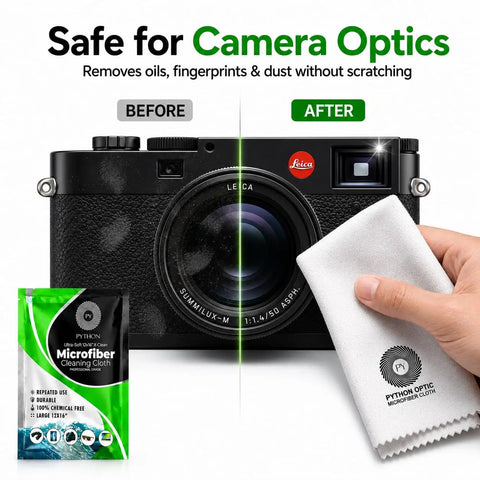 Premium OLED Cleaning Cloth For High End Screens 12 X 16 Inches Ultra Soft 0.5 Denier Microfiber With Split Fiber Technology That Lifts Fingerprints Dust And Oils Without Scratching Safe For Anti Glare Coatings, for camera lens cleaning