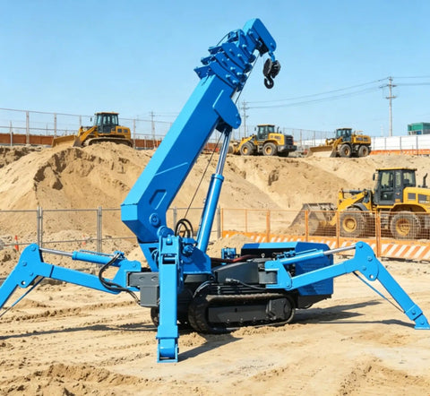 Badass Compact Crawler Crane 1.5 Ton 3 Ton Hydraulic Telescopic Lift Portable Electric Construction Rig for glass installation.