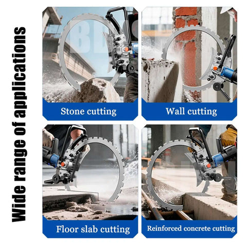 Professional Grade Handheld Concrete Circular Saw With 6000W Brushless Motor And Integrated Dust Extractor used for stone, wall, floor slab, and reinforced concrete cutting.