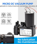 Top Shelf Mini Vacuum Pump Crafted With A Dead Quiet Brushless Motor Delivers Forty LPM Airflow And Minus Eighty Five KPA Suction in compact design.