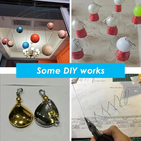 Various DIY projects using 50cm Stainless Steel Spring Wire Set, Straight Wire Assortment Kit, 1.2mm Diameters, 20 Pcs, Corrosion Resistant.