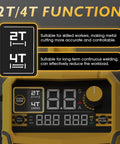 Beast 50A Dual Voltage Plasma Cutter with LCD Display showing 2T 4T modes for skilled metal cutting and continuous welding