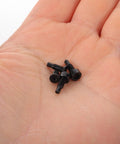 Black alloy screws in hand, Doorbell Replacement Screws Repair Kit Black Alloy 80 Pieces For Video Doorbells Anti Slip Security Mounting Fasteners Durable Doorbell Hardware For Quick Fixes Spare Screws Set For Front Doorbell Cameras And Home Installations