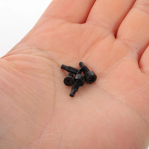 Doorbell Replacement Screw Set 80 Pcs Black Alloy Heavy Duty Screws for Smart Doorbells, Built Tough, high-tensile black screws in hand