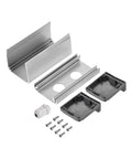 Two Hole 16mm Aluminum Switch Button Station Box With PG7 Cable Gland And Mounting Base, Durable Enclosure For Control Panels, Easy Wiring