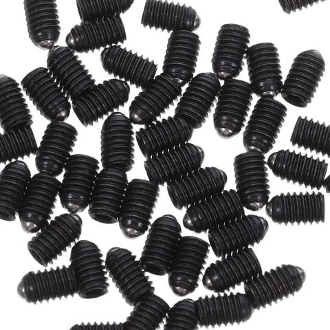 Big Time Stainless Steel Ball Plunger Set M4X6MM Spring Loaded Positioning Screws black screws with ribbed design for cabinetry and automotive use