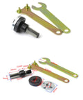 Arbor mandrel adapter kit for angle grinders; includes two gold-tone wrenches and a black shaft adapter, Amazon