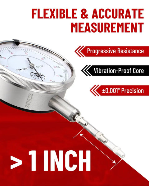 Close-up of Gearhead Pro Grade Cylinder Bore Gauge With Sleeve Height And Counterbore Tool For All Diesel Engines.