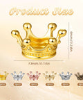 60 Piece Crown Charms Set For Jewelry Making With Six Vintage Colors, 3D Alloy Crown Beads, Large Hole, Antique Bronze, Gold, Silver