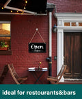 Double Sided Open Sign With Rope For Biz Hours Open Closed Sign 11 By 6.1 Inch Easy Flip Display outside restaurant door