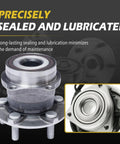 Close-up of All-In-One 5-Lug Front And Rear Wheel Bearing Hub Assembly With ABS Encoder for 2010-2014 Subaru Outback and Legacy