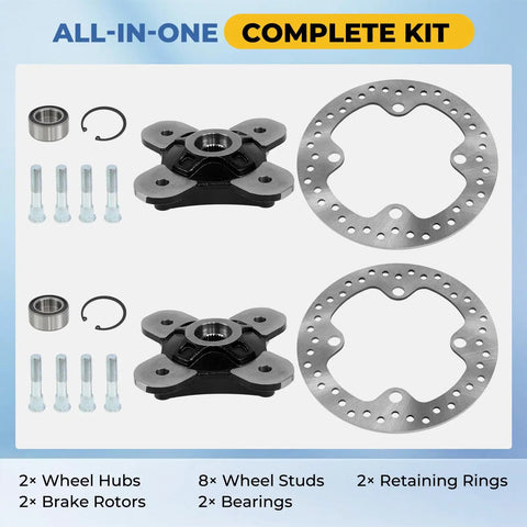 Durable Front And Rear Wheel Hub Assembly Kit With Bearings Built Tough For Polaris RZR XP 1000 XP4 2014 To 2023 And RS1 Models Smashes Dirt Trails Without Throwing A Fit
